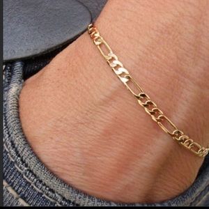Men’s 18k gold plated Figaro Bracelet